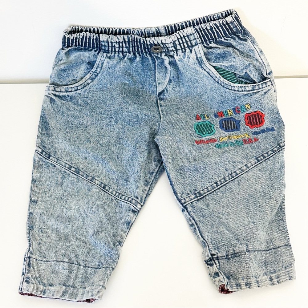 Vintage Buster Browns 12 months Made in USA American Denim Stretch Waist Pants